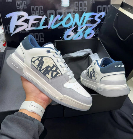 Amiri Classic Low White/Blue 